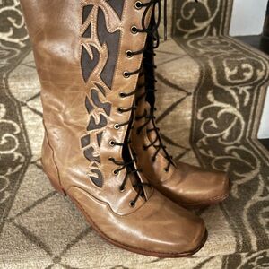 Knee high lace up Boots